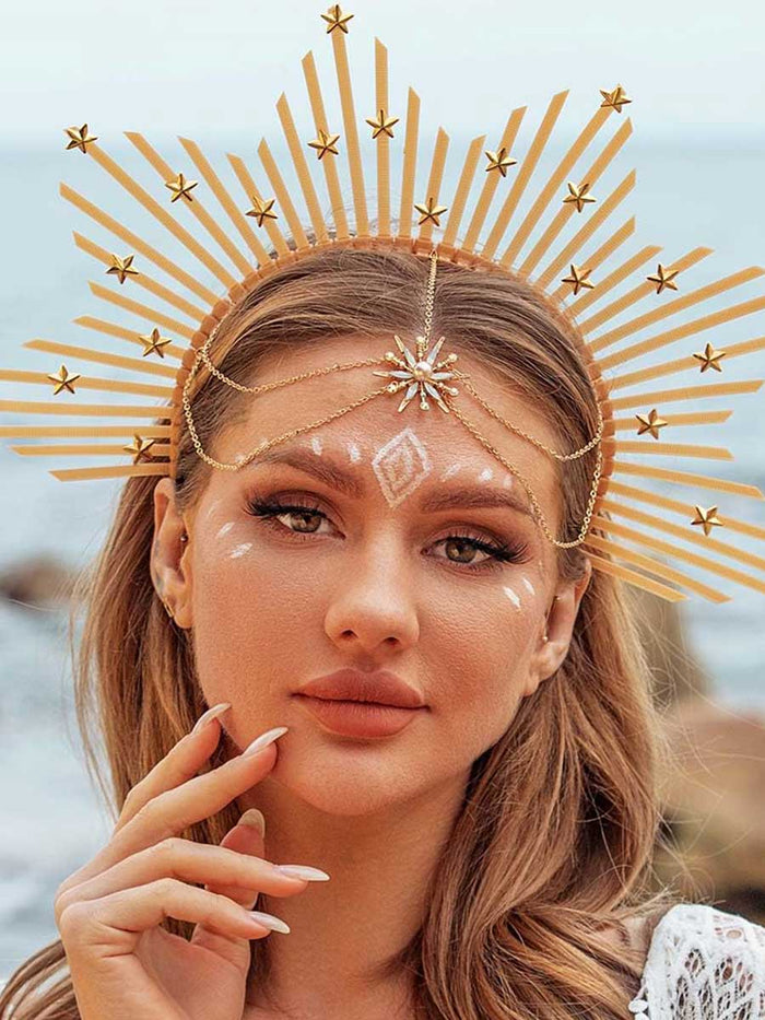 Gold Star Goddess Crown