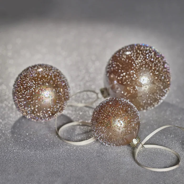 GOLDEN SUGAR BEAD LUSTER GLASS 4.75"