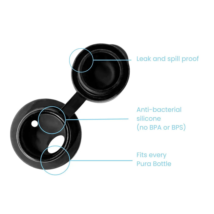 Gourde isotherme inox 475 ml Pura – Noir
