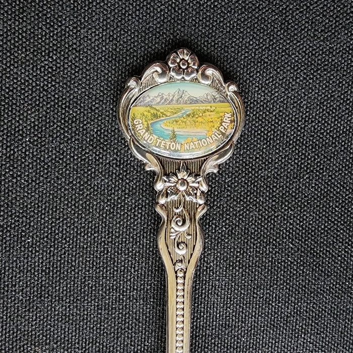 Grand Teton National Park Collector Souvenir Spoon 5" Silver Plated by Celest