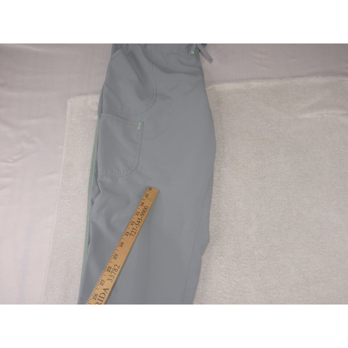 Gray Scrub Pants Elastic Drawstring Waist Cargo Pockets Medical Uniform5