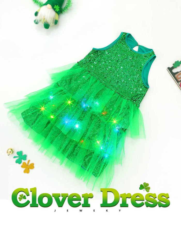 Green Sequin Children's Dress Perfect for Christmas