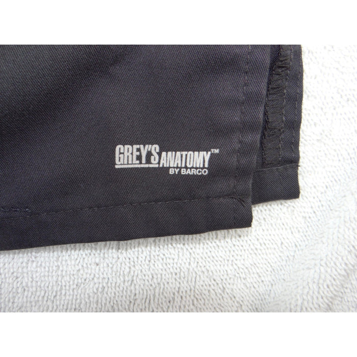 Greys Anatomy by Barco Active Scrub Top Black Red Grey V Neck Small 36405