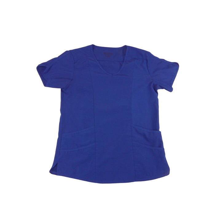 Greys Anatomy by Barco Royal Blue V Neck Scrub Top Short Sleeve Pockets0
