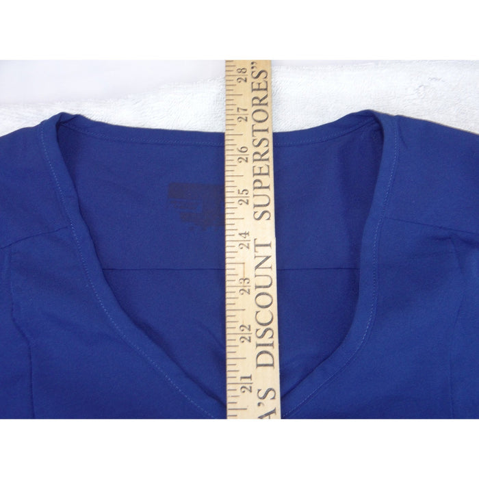 Greys Anatomy by Barco Royal Blue V Neck Scrub Top Short Sleeve Pockets5