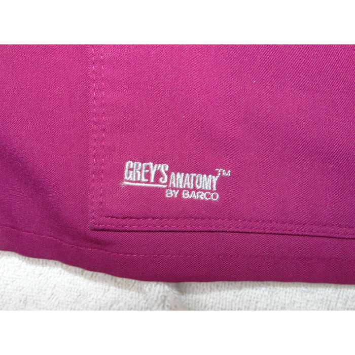 Greys Anatomy Signature by Barco Magenta V Neck Scrub Top Womens XL 34066