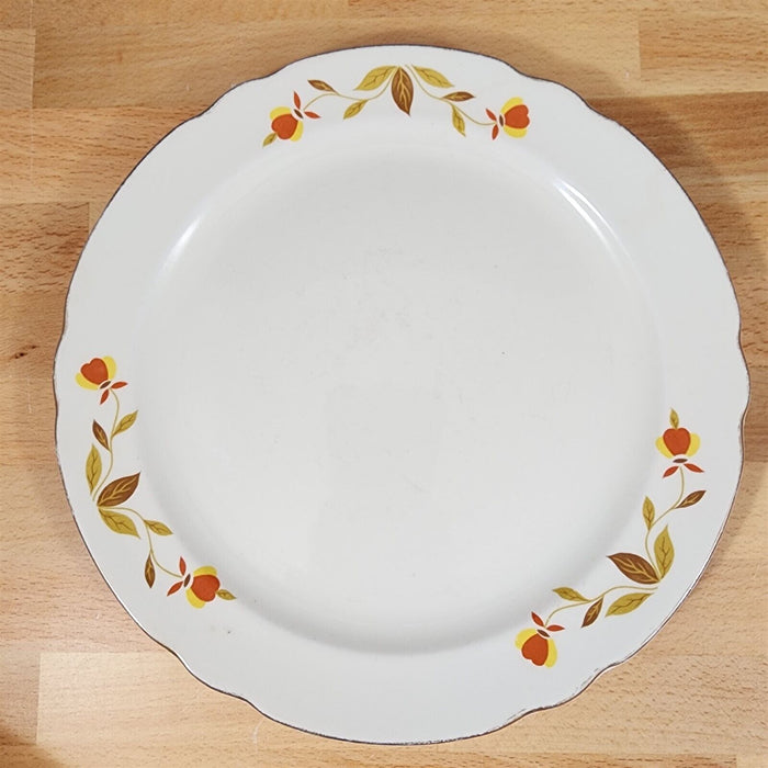 Hall Autumn Leaf Dinner Plate Set of 4 USA Floral Dinnerware Tableware 10"