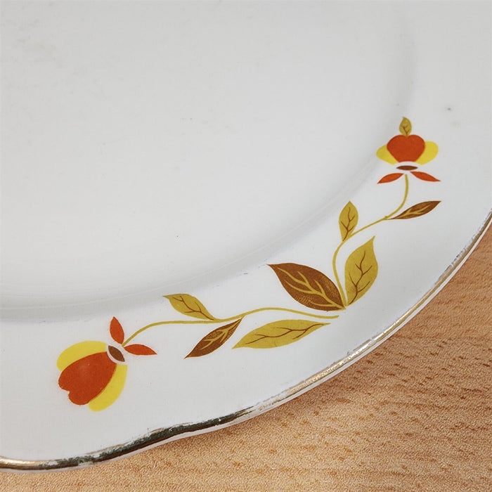 Hall Autumn Leaf Dinner Plate Set of 4 USA Floral Dinnerware Tableware 10"
