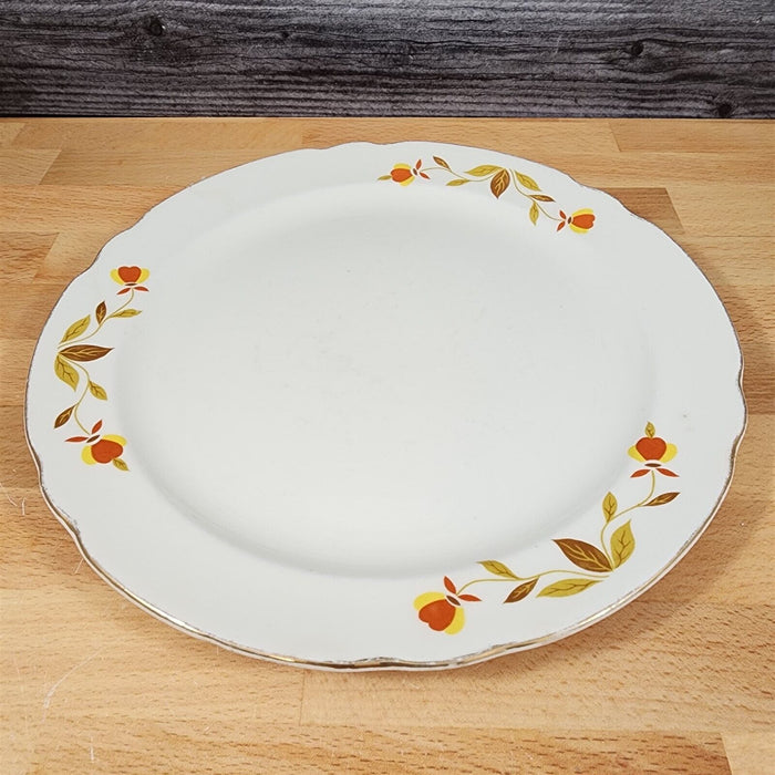 Hall Autumn Leaf Dinner Plate Set of 4 USA Floral Dinnerware Tableware 10"