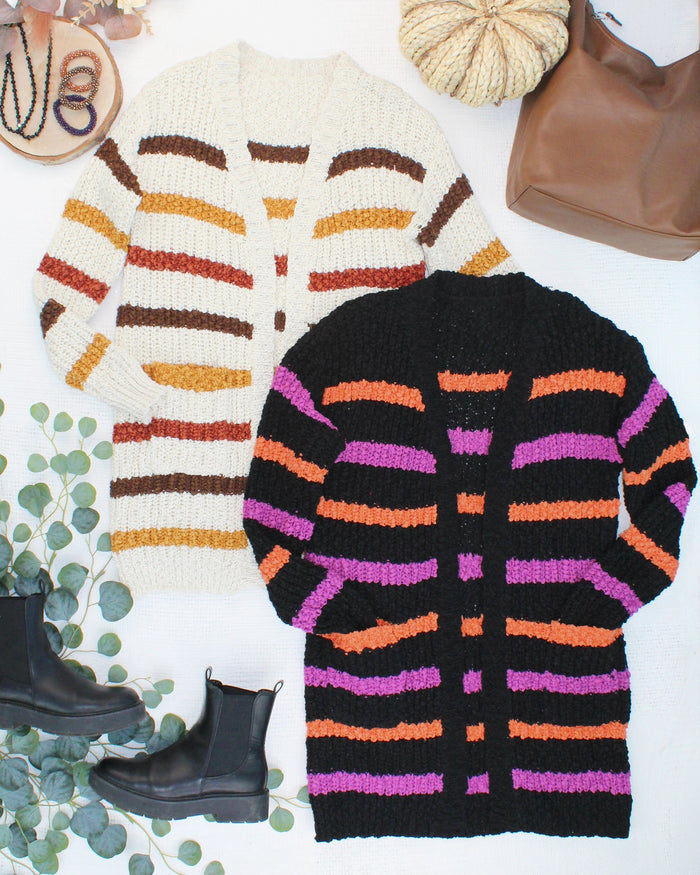 Halloween Striped Cardigan