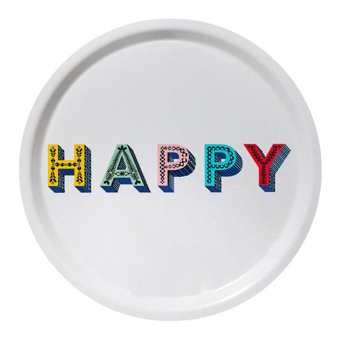 HAPPY ROUND TRAY MULTICOLOR