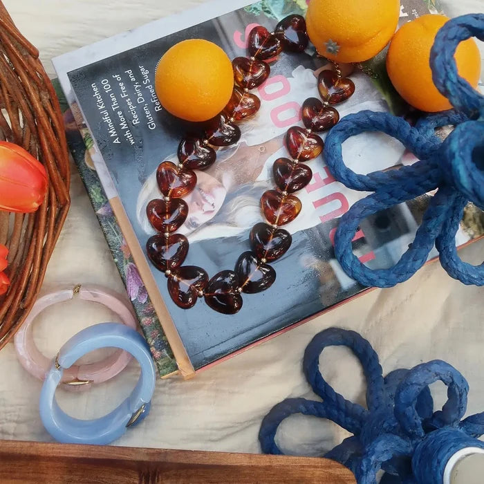 Harley Heart Stone Necklace : Hypoallergenic and Water Resistant