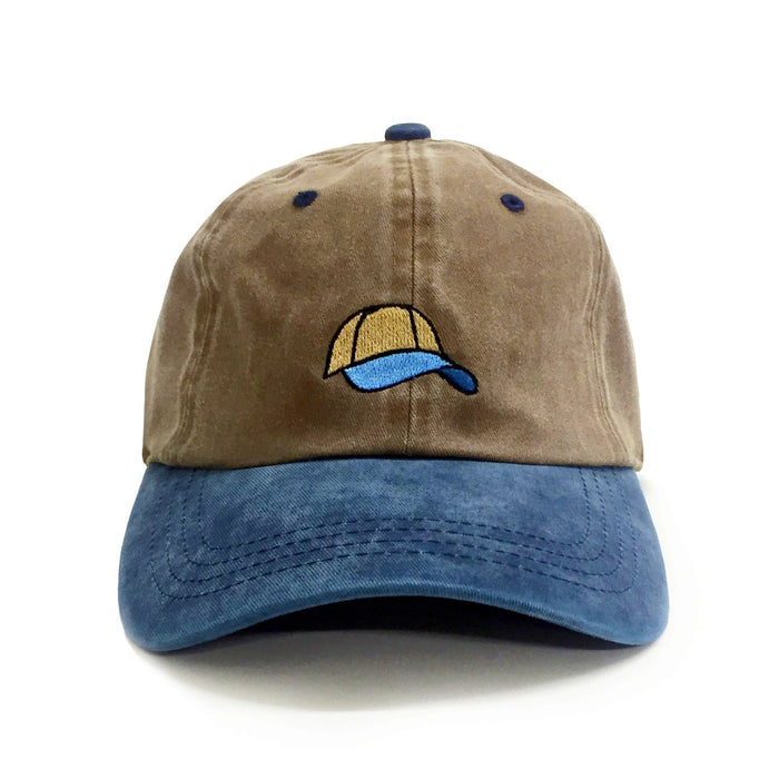 Hat Hat Two-Tone 6-Panel Dad Hat – cotton dad hat with embroidered hat-on-a-hat design, funny dad joke gift, comfortable everyday wear