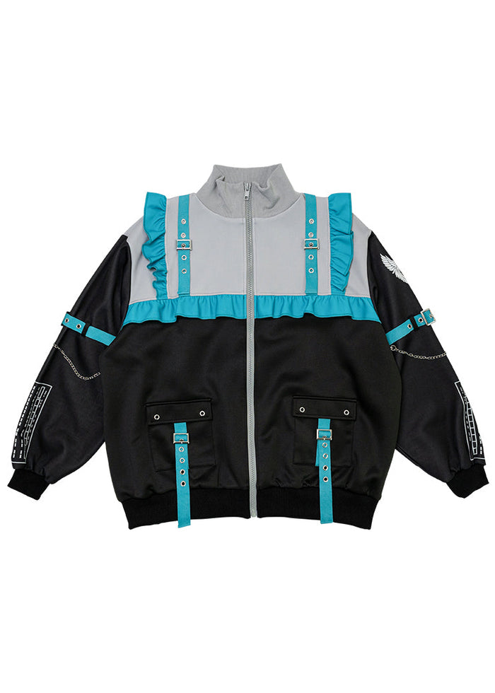 Hatsune Miku Forever Black Mint Frill Oversized Jacket