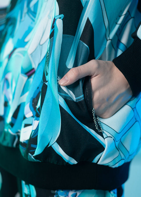 Hatsune Miku Forever Black Mint Oversized Hoodie