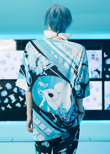 Hatsune Miku Forever Black Mint Oversized Tee