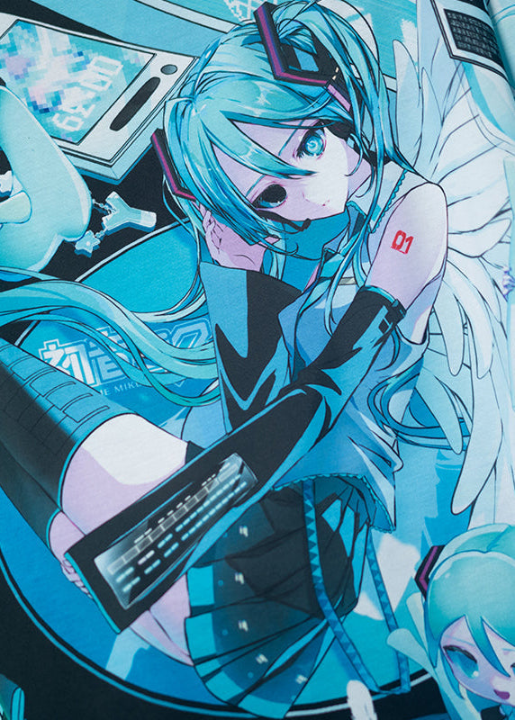 Hatsune Miku Forever Black Mint Oversized Tee
