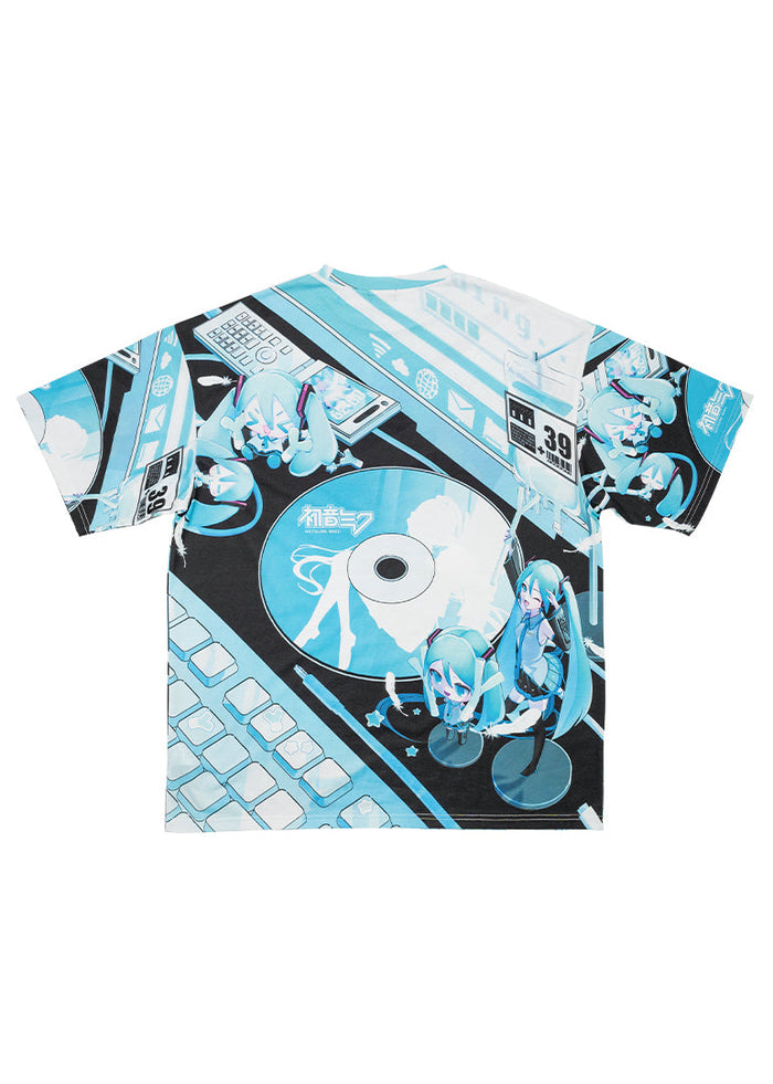 Hatsune Miku Forever Black Mint Oversized Tee