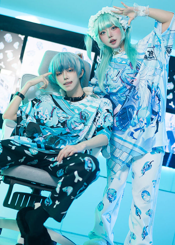 Hatsune Miku Forever Black Mint Oversized Tee