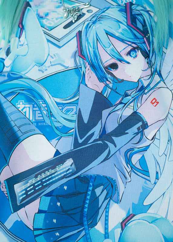 ACDC Rag Hatsune Miku Forever Light Blue Oversized Hoodie — detail shot