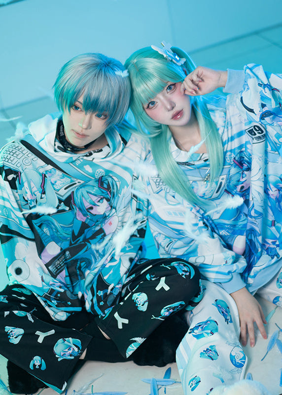 ACDC Rag Hatsune Miku Forever Light Blue Oversized Hoodie — detail shot 4