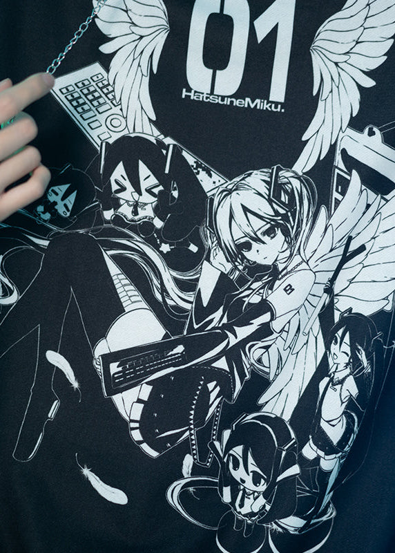 Hatsune Miku Forever Punk Oversized Hoodie