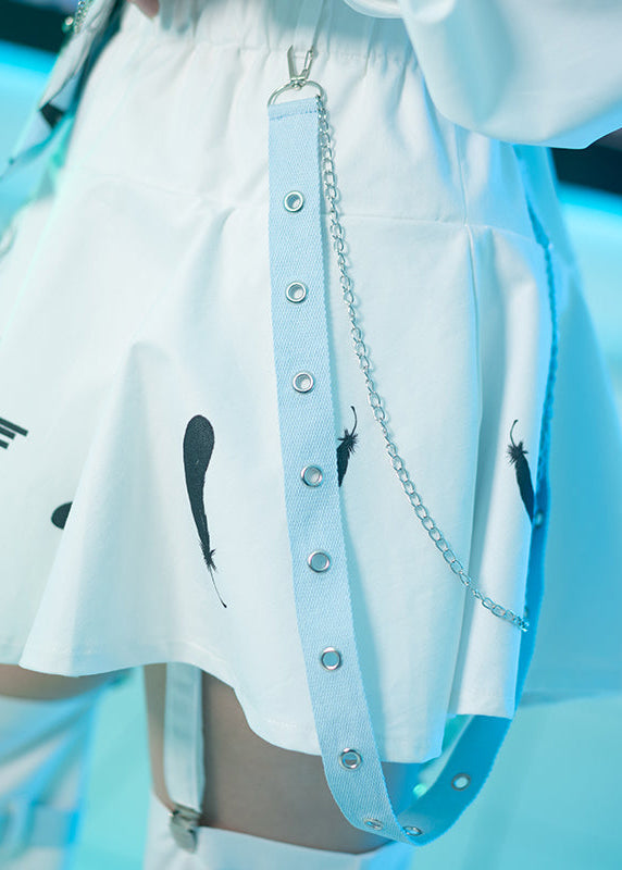Hatsune Miku Forever White Blue Skirt with Leg Warmer