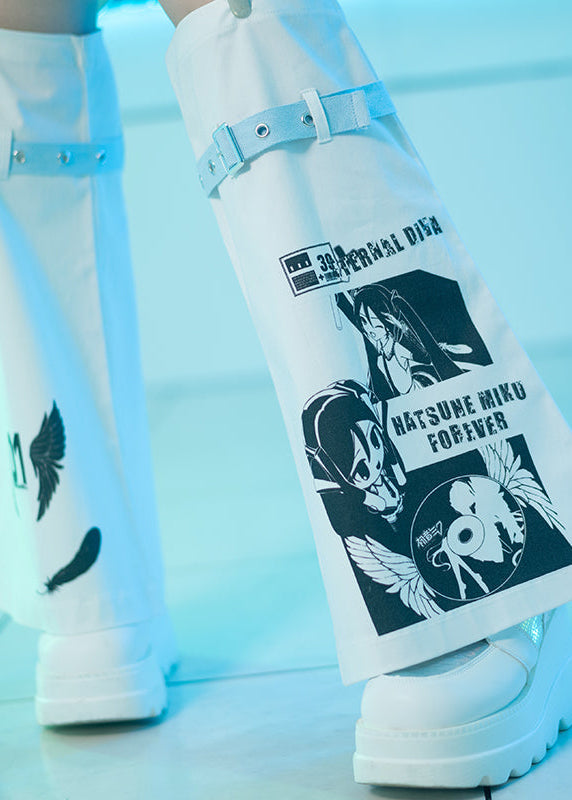 Hatsune Miku Forever White Blue Skirt with Leg Warmer