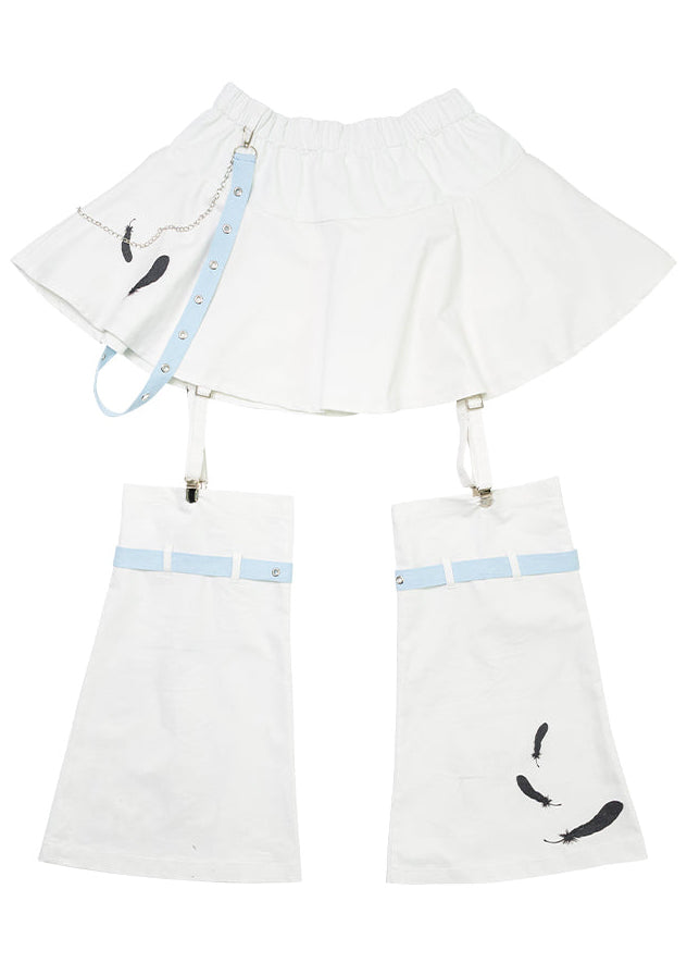 ACDC Rag Hatsune Miku Forever White Blue Skirt with Leg Warmer — front view
