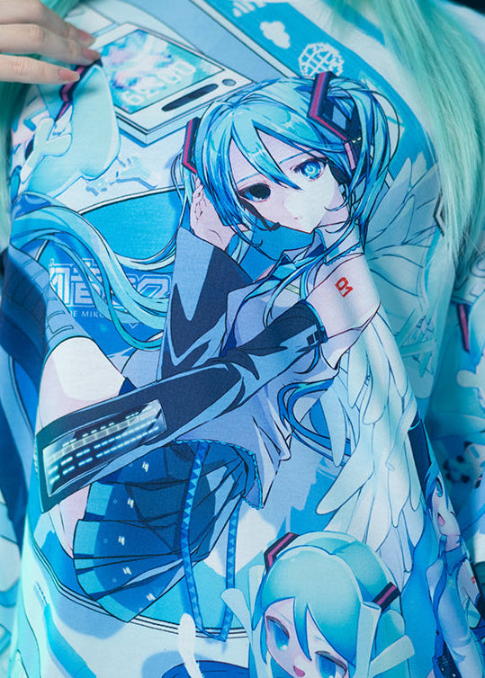 Hatsune Miku Forever White Blue Tee