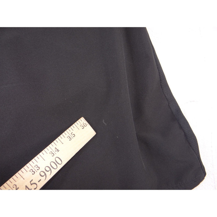 Healing Hands Black V Neck Mesh Panel Scrub Top Zipper Pocket Short Sleeve5