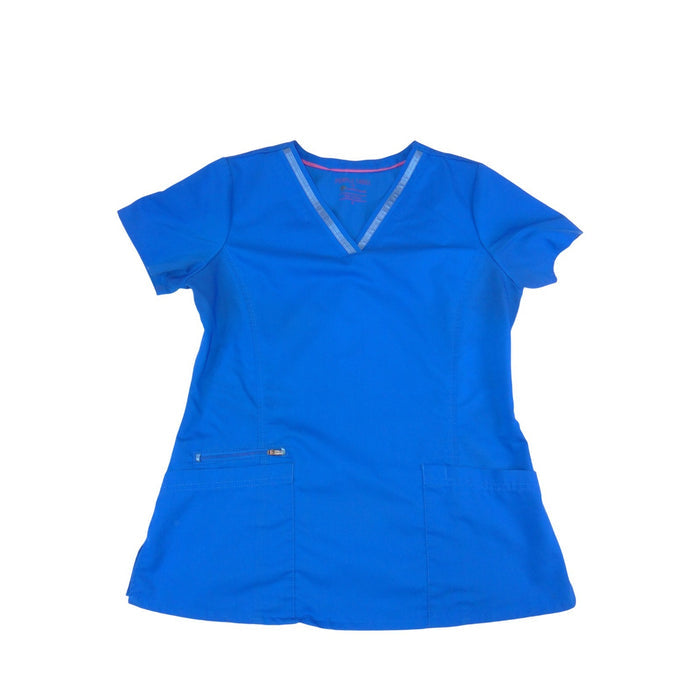 Healing Hands Purple Label Royal Blue V Neck Scrub Top Womens Small0