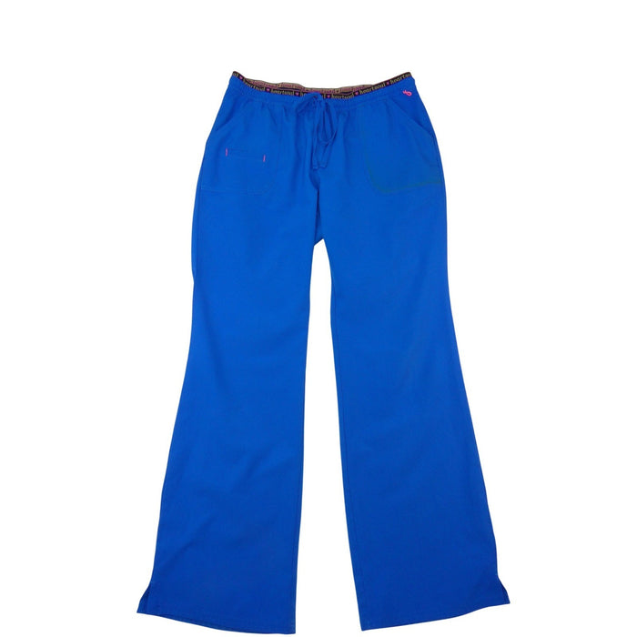 Heartsoul Break on Through Royal Blue Scrub Pants 20110 Womens Medium Flare Leg0