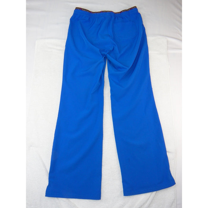 Heartsoul Break on Through Royal Blue Scrub Pants 20110 Womens Medium Flare Leg1