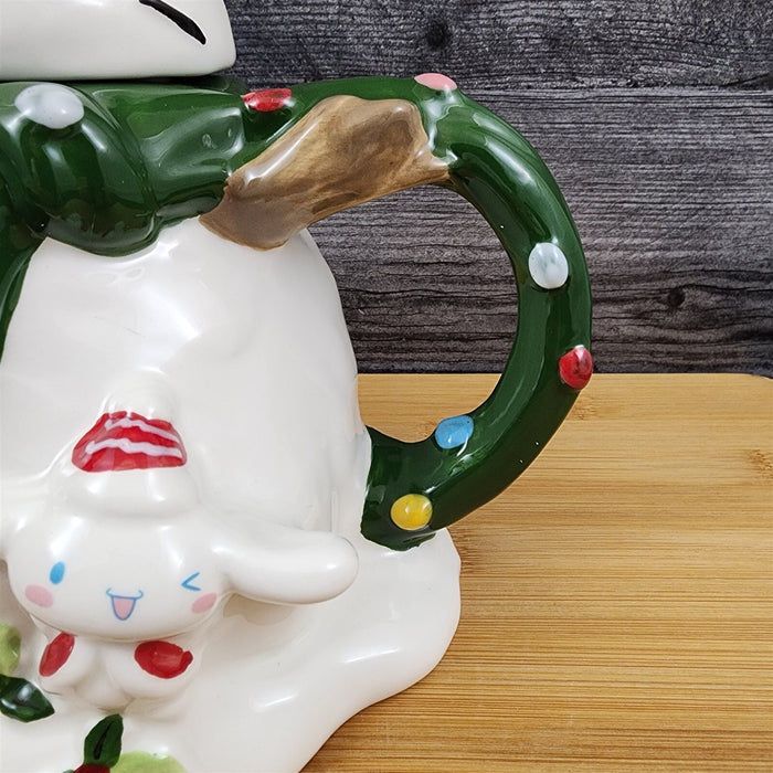 Hello Kitty and Friends Teapot Christmas Snowman Ceramic Blue Sky Holiday Decor