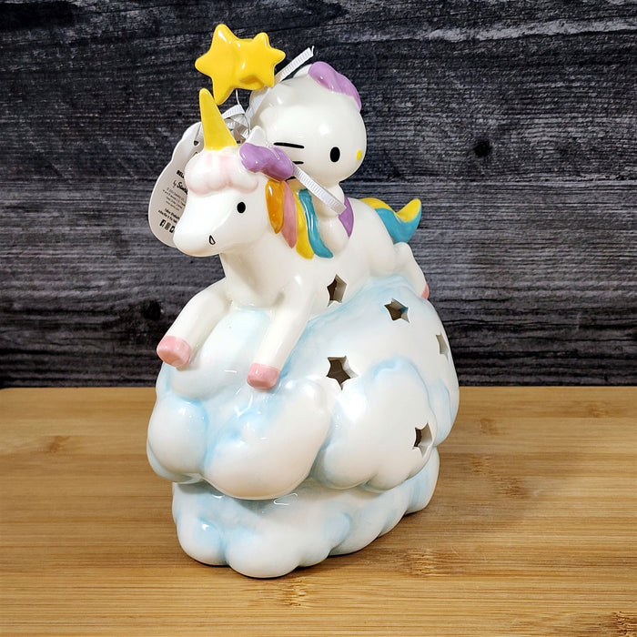 Hello Kitty and Unicorn Friend Candle House Ceramic Tea light Blue Sky Goldminc