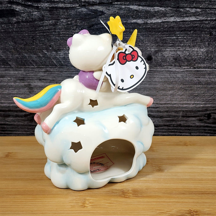Hello Kitty and Unicorn Friend Candle House Ceramic Tea light Blue Sky Goldminc
