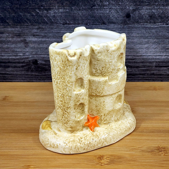 Hello Kitty Beach Sand Castle Planter Ceramic Summer Decor Plant Holder Blue Sky