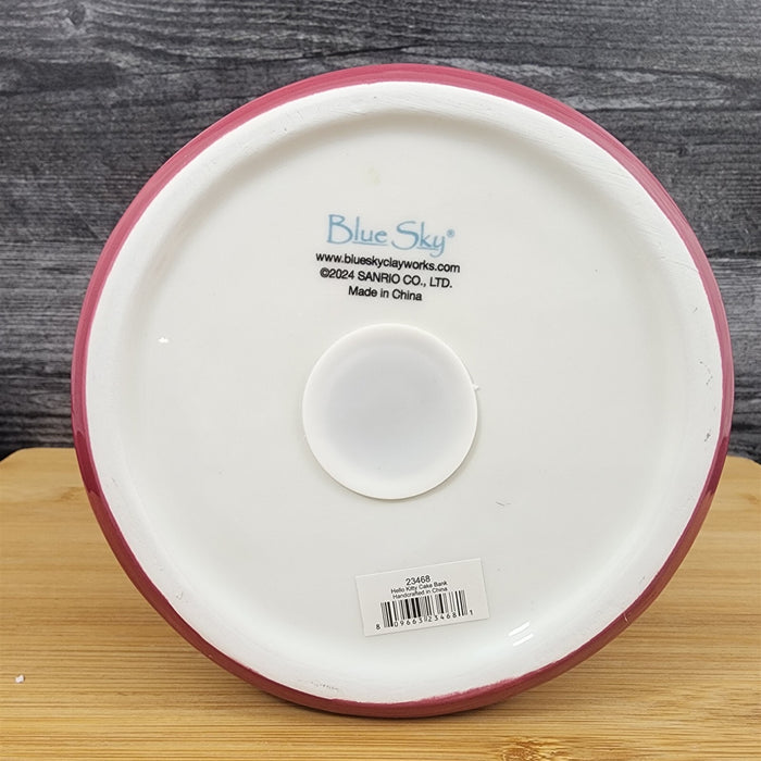 Hello Kitty Cake Bank Ceramic Embossed Pink Rainbows by Blue Sky