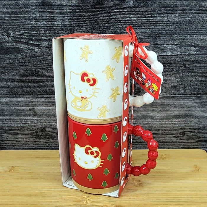 Hello Kitty Christmas Coffee Mug Set Blue Sky Ceramic Holiday Tea Cup 16oz each