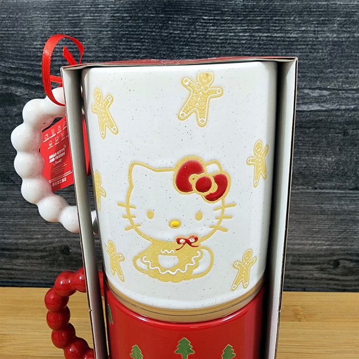 Hello Kitty Christmas Coffee Mug Set Blue Sky Ceramic Holiday Tea Cup 16oz each