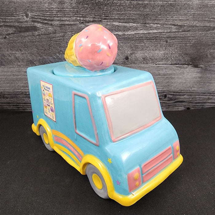 Hello Kitty Cookie Treat Jar with Friends Ice Cream Truck Blue Sky Ceramic