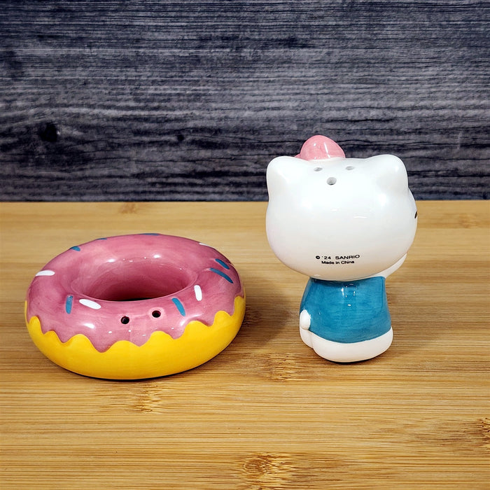 Hello Kitty Donut Tasting Salt Pepper Set Collectible Ceramic by Blue Sky