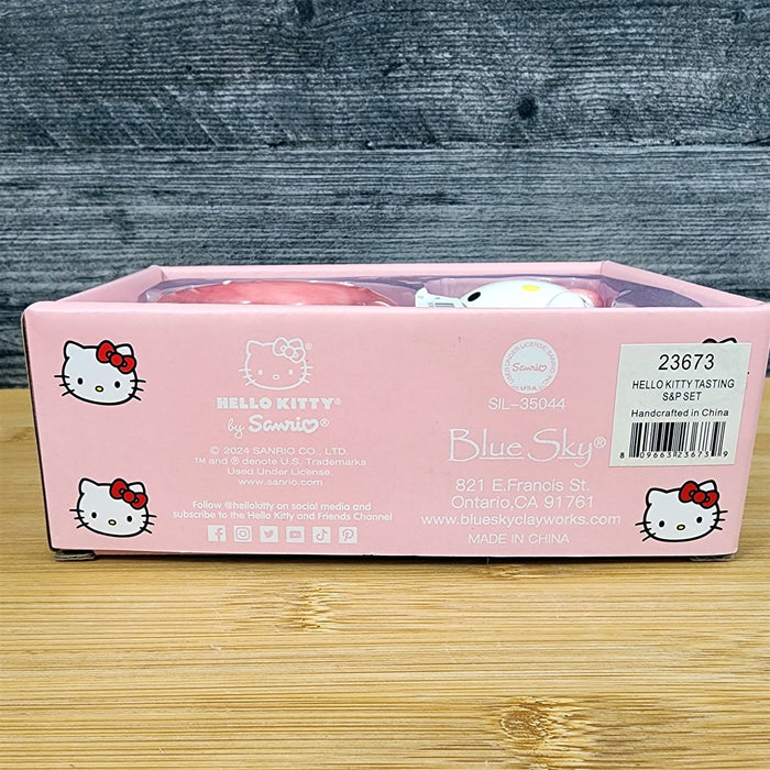 Hello Kitty Donut Tasting Salt Pepper Set Collectible Ceramic by Blue Sky