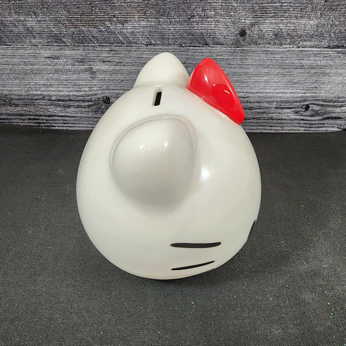 Hello Kitty White Head Bank Ceramic Embossed Red Bow Blue Sky