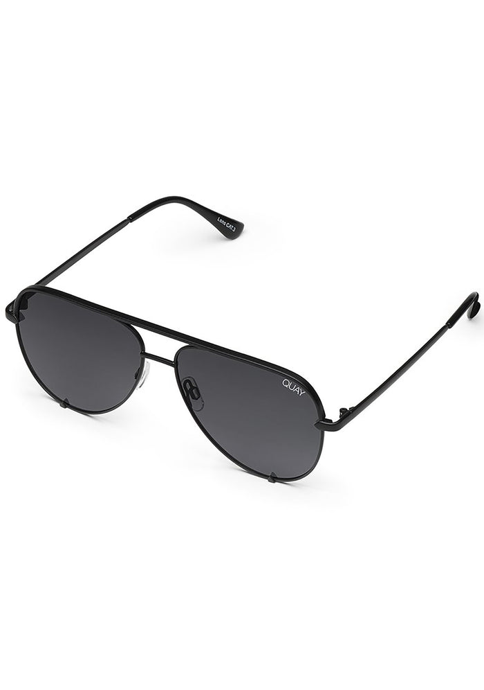 Quay Australia High Key Sunglasses in black — side view