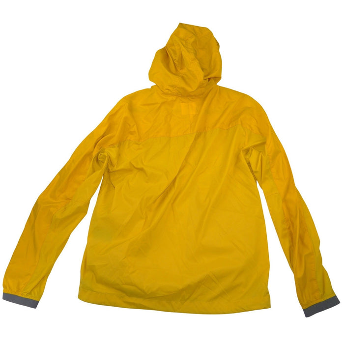 HM Mens Yellow Hooded Windbreaker Lightweight Zip Up Jacket Size M 20132
