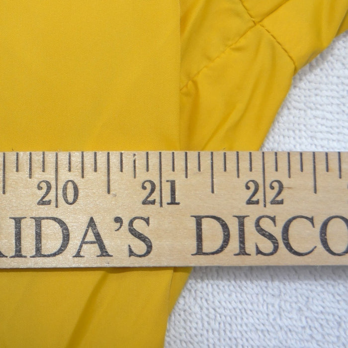 HM Mens Yellow Hooded Windbreaker Lightweight Zip Up Jacket Size M 20133