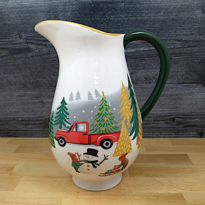 Holiday Christmas Pitcher Hamilton Hill Winter Decorative Home Deco Blue Sky
