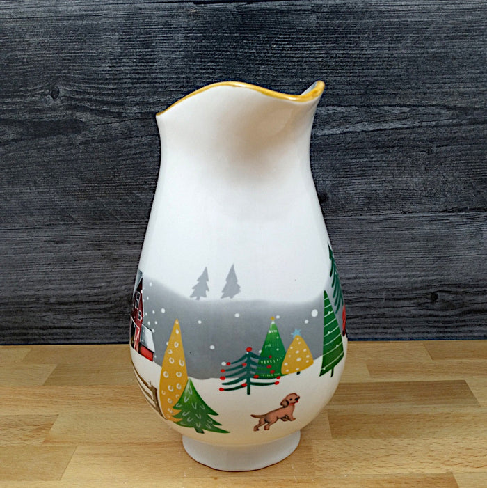 Holiday Christmas Pitcher Hamilton Hill Winter Decorative Home Deco Blue Sky